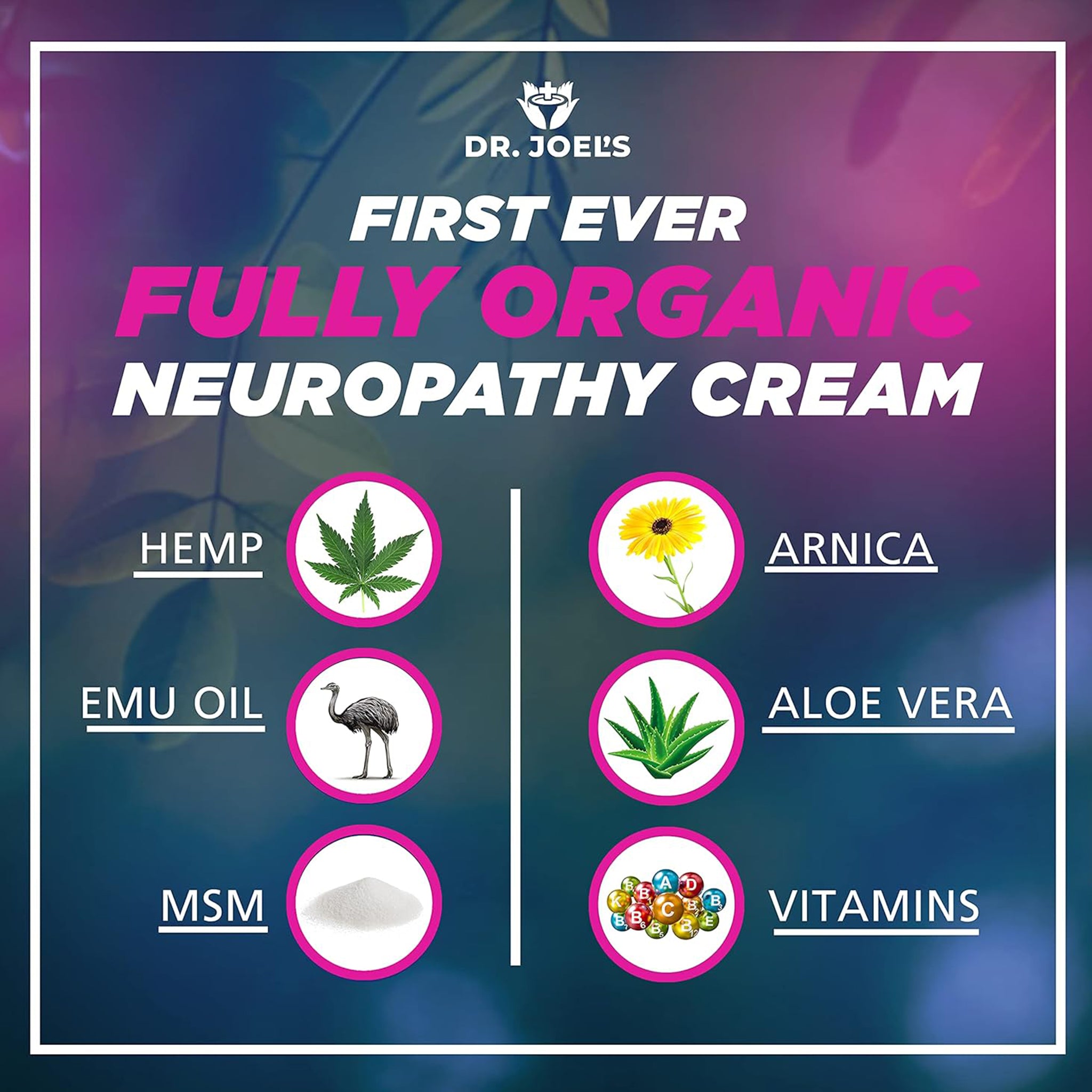 Dr. JOEL'S Neuropathy Nerve Relief Cream - Organic Neuropathy Support Cream for Feet, Hands, Legs and Toes - 4 OZ Value Pack- Made in USA