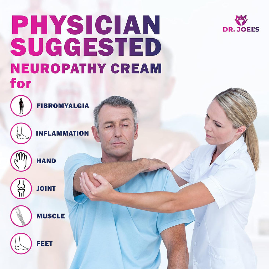 Dr. JOEL'S Neuropathy Nerve Relief Cream - Organic Neuropathy Support Cream for Feet, Hands, Legs and Toes - 4 OZ Value Pack- Made in USA