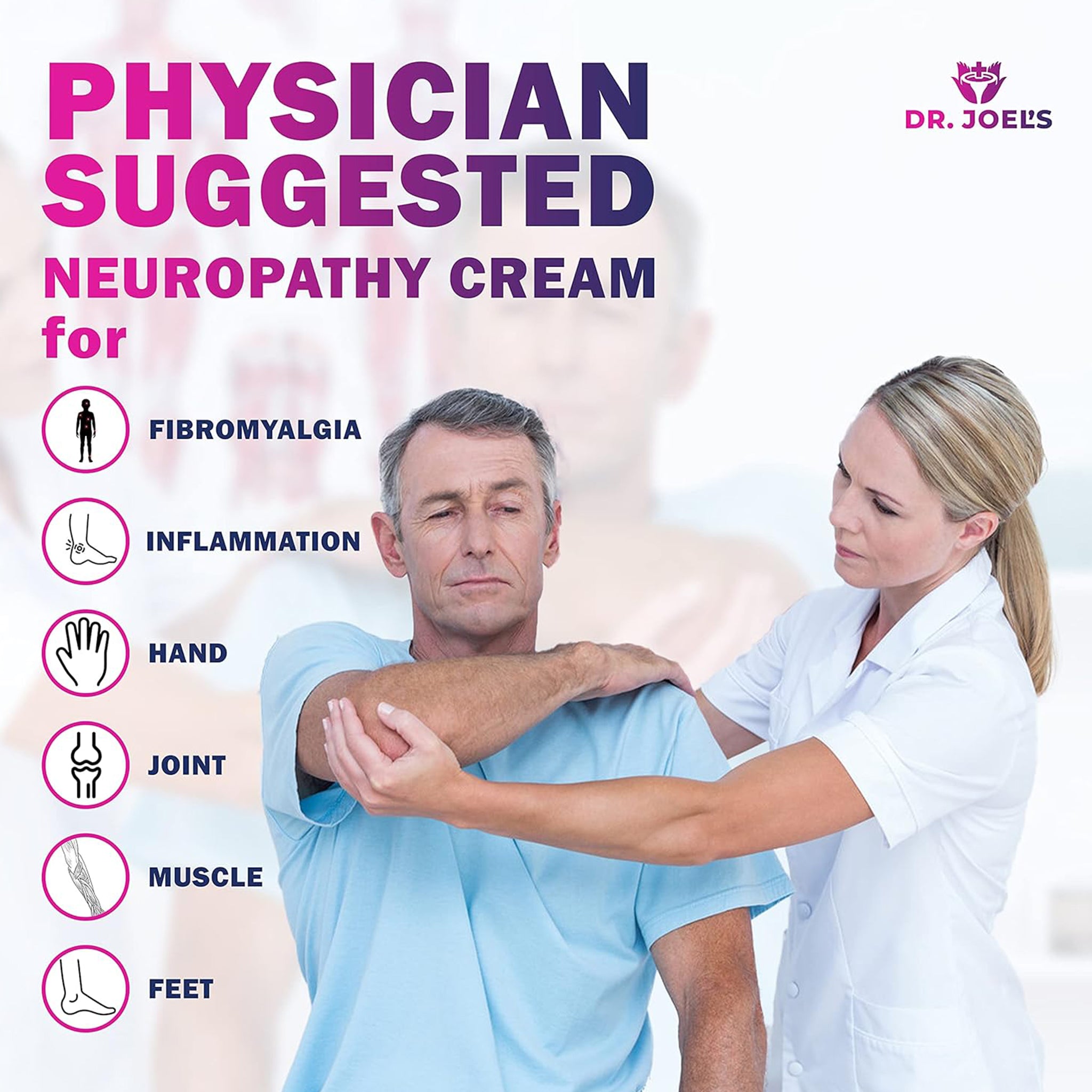 Dr. JOEL'S Neuropathy Nerve Relief Cream - Organic Neuropathy Support Cream for Feet, Hands, Legs and Toes - 4 OZ Value Pack- Made in USA